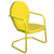 34-Inch Outdoor Retro Tulip Armchair, Yellow - IMAGE 1