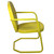 34-Inch Outdoor Retro Tulip Steel Armchair, Yellow - IMAGE 4