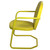 34-Inch Outdoor Retro Tulip Steel Armchair, Yellow - IMAGE 5