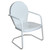 34-Inch Outdoor Retro Tulip Steel Armchair, White - IMAGE 1