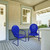 34-Inch Outdoor Retro Tulip Armchair, Blue - IMAGE 2
