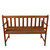 48" Light Brown Acacia Wood Outdoor Patio Bench - IMAGE 3