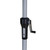 9ft Solar Lighted Outdoor Patio Market Umbrella with Hand Crank and Tilt, Gray