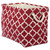 17.5" Red and White Lattice Rectangular Large Storage Basket - IMAGE 1