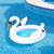 Inflatable Swan Kiddie Pool - 42.5" - White and Blue - IMAGE 2