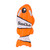 Inflatable Clown Fish Swimming Kickboard - 39" - Orange and White - IMAGE 1
