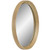 13" Gold Round Modern Wall Mirror with Woodgrain Finish - IMAGE 3