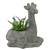 16" Gray Seated Giraffe Outdoor Garden Planter - IMAGE 6