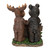 9.75" Black Bear and Moose "Welcome" Outdoor Garden Statue - IMAGE 4