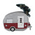 LED Lighted Camper with Pine Bough Christmas Decoration - 8.5" - IMAGE 1