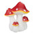 16.75" White and Red Hand Painted Mushrooms Outdoor Garden Decor - IMAGE 1