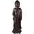 19.5" Gray Standing Buddha with Lotus Outdoor Garden Statue - IMAGE 1