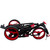 48" Black and Red Easy Folding 3 Wheel Golf Bag Push Cart