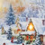 LED Lighted Snowy Christmas Village Canvas Wall Art - 11.75" x 15.75"