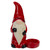 Gnome Tea Light Christmas Candle Holder - 7" - Red and Black - IMAGE 2