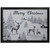 Lighted Black and White Winter Scene Merry Christmas Canvas Wall Art 11.75" x 15.75" - IMAGE 2