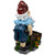 20" Blue and Brown Wheelbarrow Gnome Outdoor Garden Statue - IMAGE 4