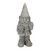18.5-Inch Gray Gardener Gnome with Shovel and Flower Outside Statue - IMAGE 1