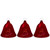 Set of 3 Musical Lighted Red Bells Christmas Decorations, 6.5" - IMAGE 1