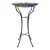 18” Multi-Colored Hand Painted Glass Floral Pattern Outdoor Patio Bird Bath - IMAGE 3