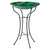 18” Colorful Dragonfly with Green Leaves Hand Painted Glass Outdoor Patio Birdbath - IMAGE 3