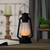 LED Lighted Vintage Style Hurricane Lantern - 12" - Black - IMAGE 2