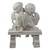 9.75" Kissing Cherubs Sitting on Bench Outdoor Garden Statue - IMAGE 4