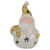 8" LED Lighted Gold and White Santa Christmas Tabletop Decoration - IMAGE 1