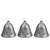 Set of 3 Musical Lighted Silver Bells Christmas Decorations, 6.5" - IMAGE 1