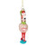 5.5" Pink Flamingo with Presents Glass Christmas Ornament - IMAGE 2