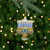 5" Gold and Blue Menorah Glass Hanukkah Ornament - IMAGE 1