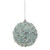 3.5" Green Glitter and White Beads Shatterproof Christmas Ball Ornament - IMAGE 1