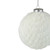 4-Inch White Chenille Plush Christmas Ball Ornament - IMAGE 2