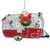 5" Red and White Vintage Camper Glass Christmas Ornament - IMAGE 1