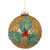 4" Gold Holly Berry Mercury Glass Ball Christmas Ornament - IMAGE 1
