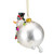 4.25" Round Snowman with Black Top Hat Glass Christmas Ornament - IMAGE 3