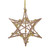 5" Rose Gold Starburst with Glitter and Beads Christmas Ornament - IMAGE 1