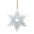 Metal Star Snowflake Christmas Ornament on Jute Rope - 5.5" - Silver and White - IMAGE 2