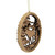 4.25 in Moose with Forest Trees Disk Christmas Ornament, Brown - IMAGE 3