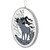 4.25" Gray Moose 2-D Cut-Out Silhouette Christmas Ornament - IMAGE 2