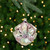 4.25" Green Flowers on Pink Glass Christmas Ornament - IMAGE 1