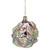 4.25" Green Flowers on Pink Glass Christmas Ornament - IMAGE 4