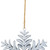 Metal Floral Snowflake Christmas Ornament on Jute Rope - 6" - Silver and White - IMAGE 5