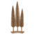 Sisal Christmas Trees Decor - 25" - Rose Gold - Set of 3 - IMAGE 1