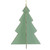 5.25" Light Green 3D Tree With Silver Glitter Wooden Christmas Ornament - IMAGE 3