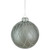 4" Gray Diamond Pattern Christmas Ball Glass Ornament - IMAGE 1