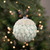4" Blue and White Textured Glass Ball Christmas Ornament - IMAGE 2