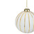 4" Glittered White and Gold Striped Glass Christmas Ball Ornament - IMAGE 4