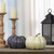 Set of 2 White and Black Fall Harvest Tabletop Pumpkins 7" - IMAGE 2