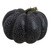 Set of 2 White and Black Fall Harvest Tabletop Pumpkins 7" - IMAGE 3